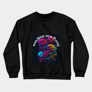 Beautiful Flower Design Crewneck Sweatshirt